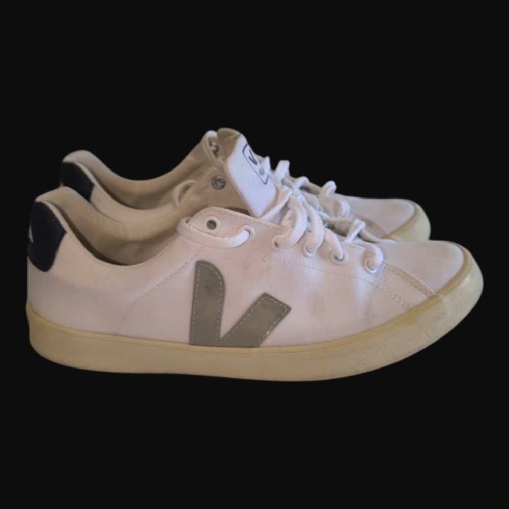 Veja Women's White and Black Sneakers